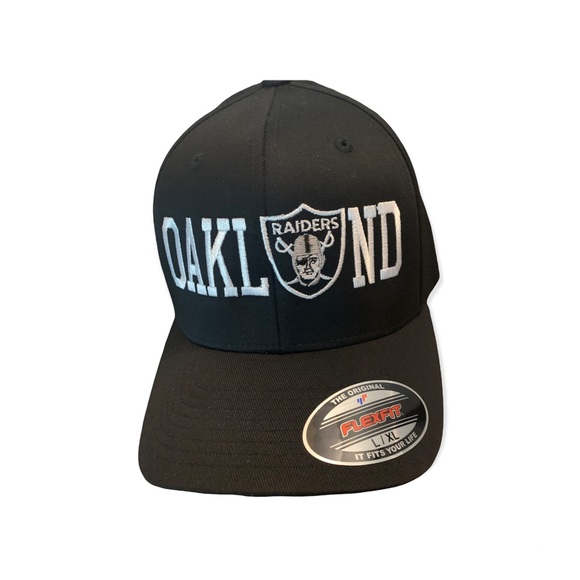 Raiders caps Oakland Raiders hats Raiders embroidered logo Flex Fit all new caps - Picture 2 of 3